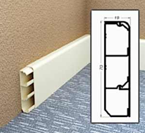 Kablo Kanallı Sert Pvc Süpürgelik